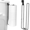 Self Adhesive Toilet Paper Holder Black Iron Wall Mount Tissue Rack With Towel Bar 1