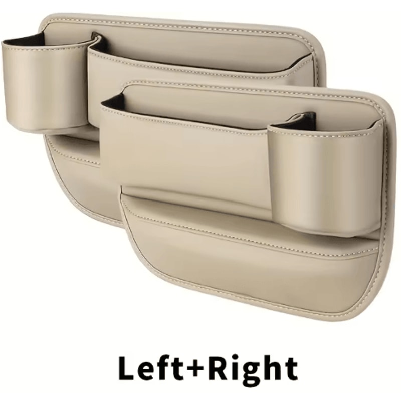 2 Piece Car Seat Gap Storage Box Multifunctional Seat Gap Organizer And Filler Pad 2