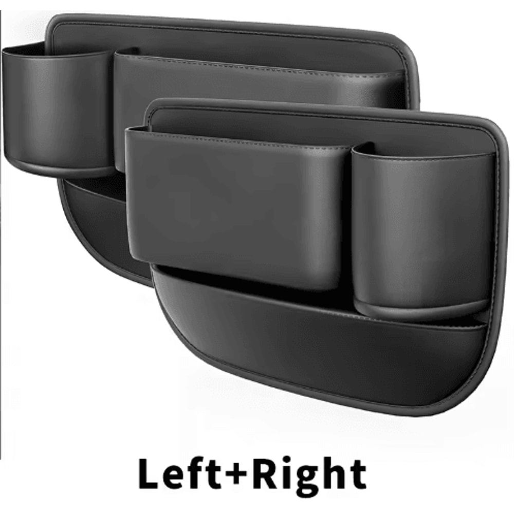2 Piece Car Seat Gap Storage Box Multifunctional Seat Gap Organizer And Filler Pad 3