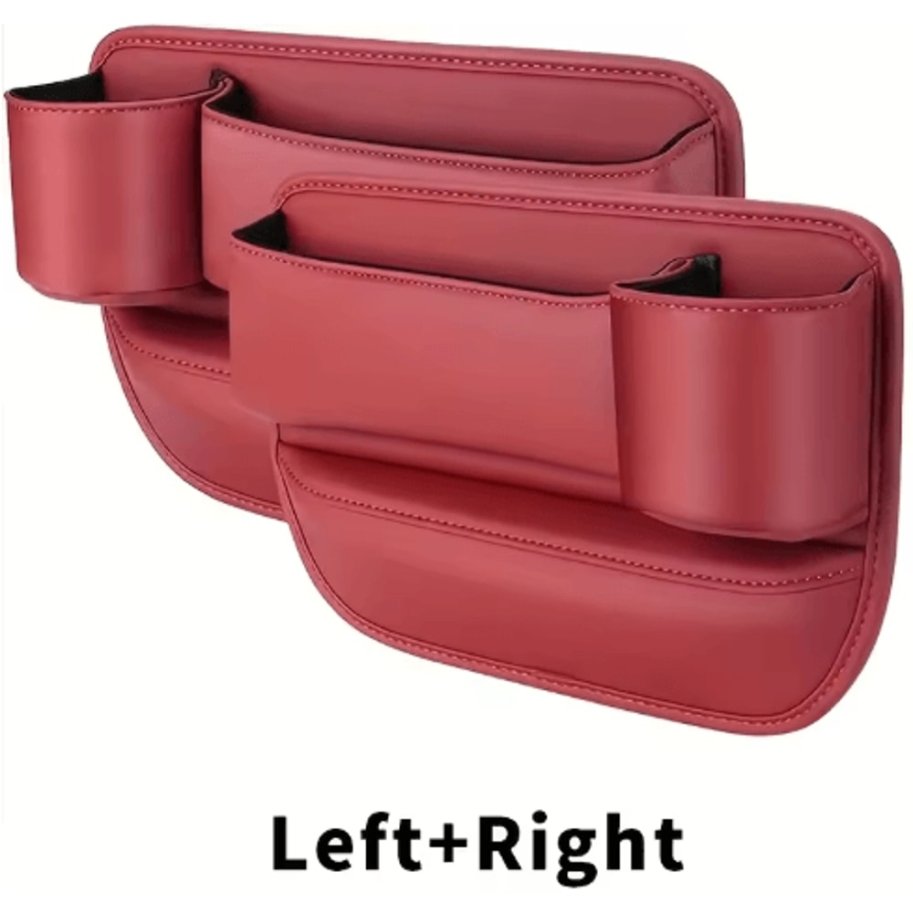 2 Piece Car Seat Gap Storage Box Multifunctional Seat Gap Organizer And Filler Pad 4