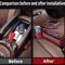2 Piece Car Seat Gap Storage Box Multifunctional Seat Gap Organizer And Filler Pad 6