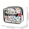 Medicine Themed PVC Cosmetic Bag Large Capacity Lightweight Travel Organizer 4