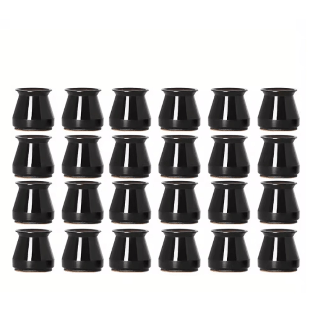 24 Piece Silicone Chair Leg Covers With Felt Pads Transparent Floor Protectors 1