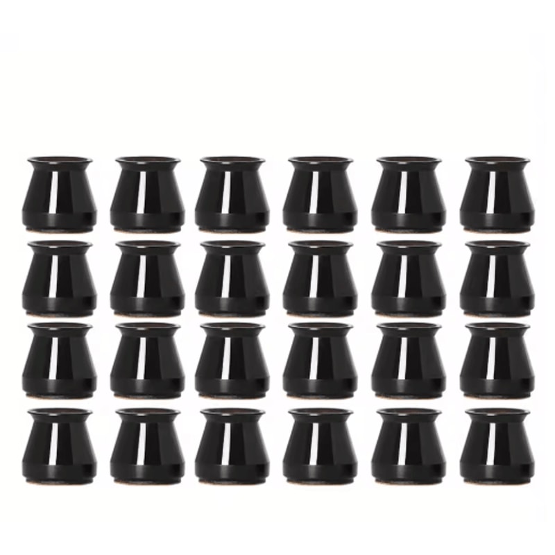 24 Piece Silicone Chair Leg Covers With Felt Pads Transparent Floor Protectors 1