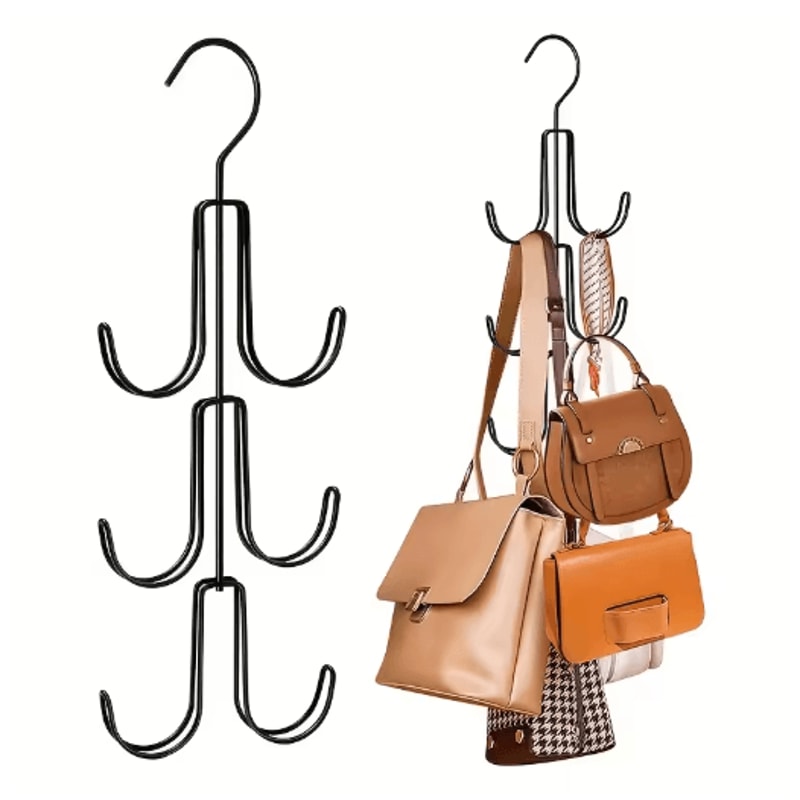 Stainless Steel Multi Layer Hanger Heavy Duty Organizer For Bags And Scarves 1