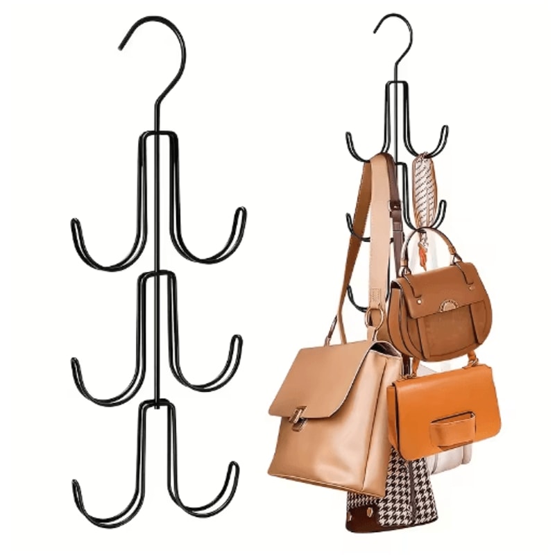 Stainless Steel Multi Layer Hanger Heavy Duty Organizer For Bags And Scarves 0