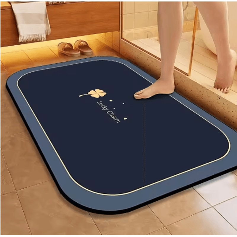 Super Absorbent Diatomite Bath Mat Quick Dry Non Slip Floor Mat 4