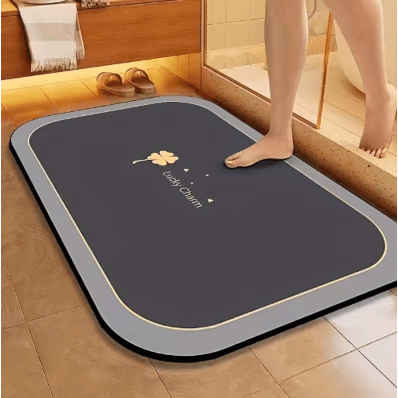 Super Absorbent Diatomite Bath Mat Quick Dry Non Slip Floor Mat 6
