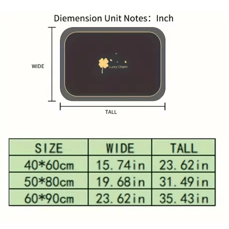 Super Absorbent Diatomite Bath Mat Quick Dry Non Slip Floor Mat 8