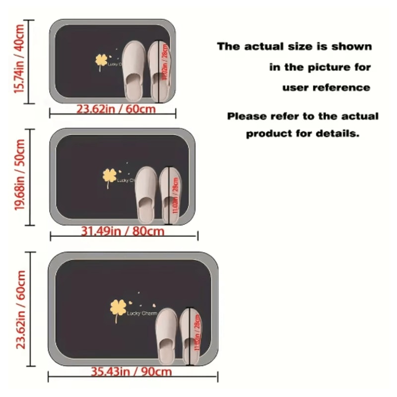 Super Absorbent Diatomite Bath Mat Quick Dry Non Slip Floor Mat 9