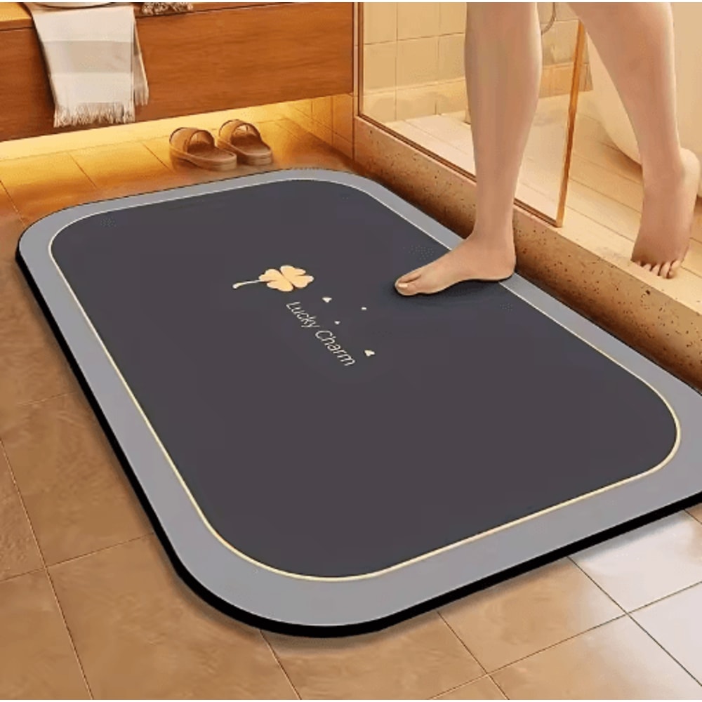 Super Absorbent Diatomite Bath Mat Quick Dry Non Slip Floor Mat 0