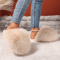 Womens Elegant Faux Fur Slippers Korean Style Warm Indoor Outdoor House Shoes 6