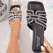 Sparkling Rhinestone Womens Sandals Ankle Strap Slide With Comfortable Flat Sole 1