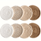 Absorbent Coasters Set 8 Pcs Minimalist Brown Drink Mats For Home And Bar 1