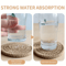 Absorbent Coasters Set 8 Pcs Minimalist Brown Drink Mats For Home And Bar 2