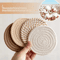Absorbent Coasters Set 8 Pcs Minimalist Brown Drink Mats For Home And Bar 4