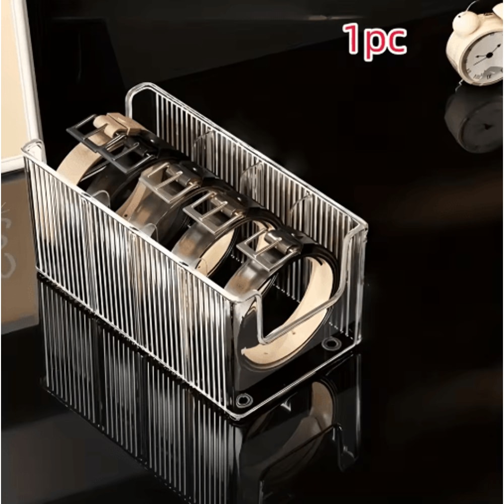Acrylic Belt Storage Box Large Capacity Divided Organizer 1 To 2 Pc Set 2