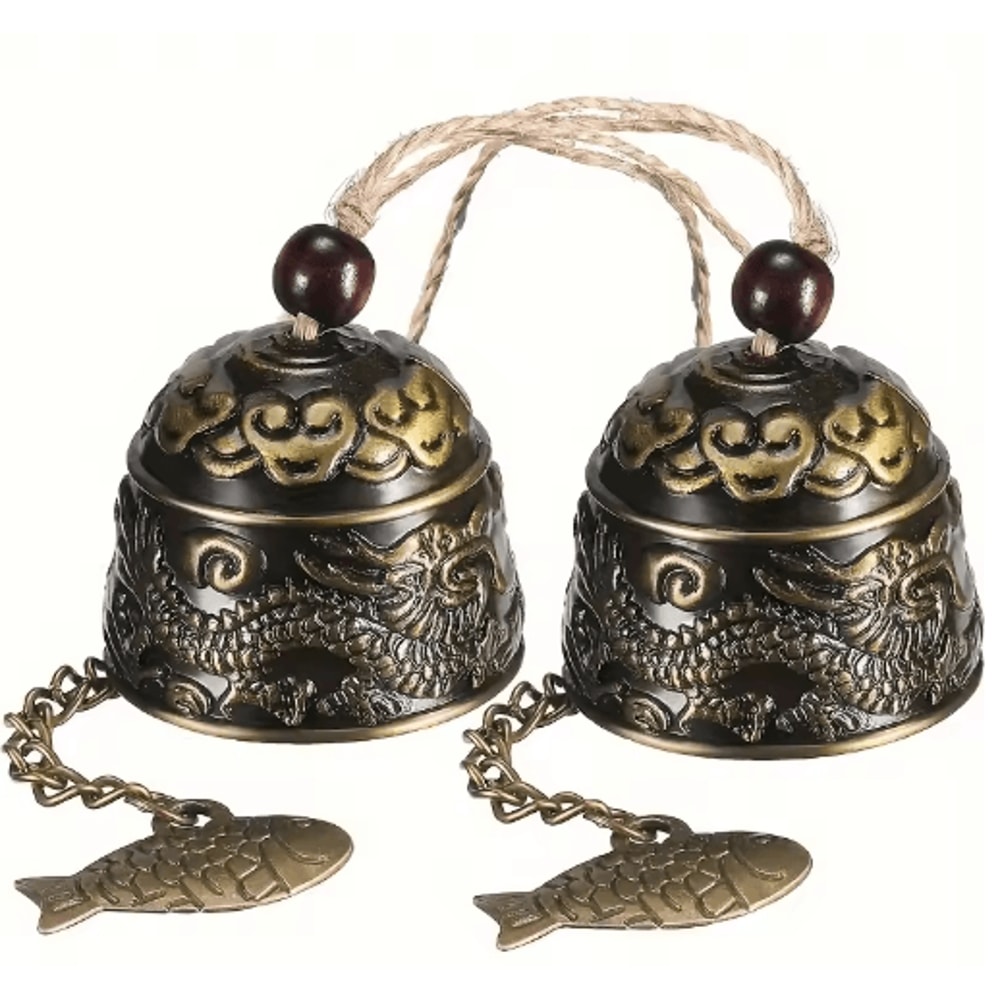 Vintage Dragon Feng Shui Wind Chime Metal Good Luck Hanging Bell For Home And Garden 4