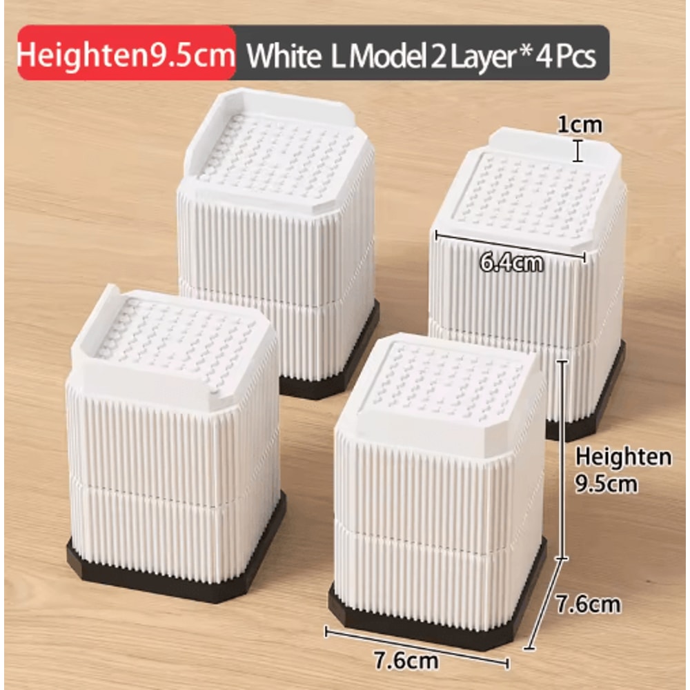 Adjustable Height Furniture Risers Heavy Duty Anti Slip Supports For Sofa Bed And Desk 2