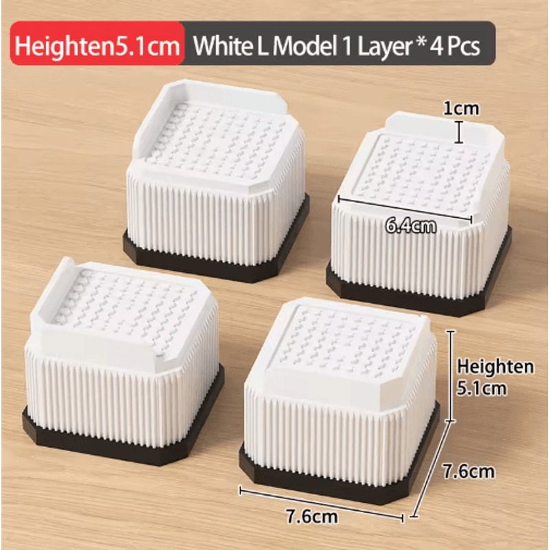Adjustable Height Furniture Risers Heavy Duty Anti Slip Supports For Sofa Bed And Desk 6