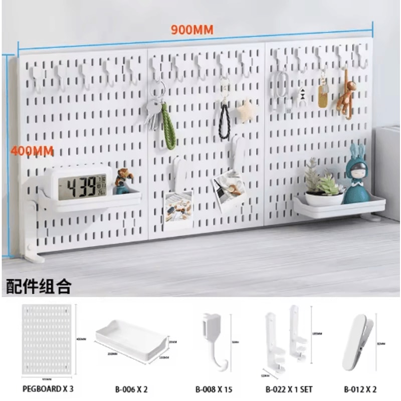 Pegboard Desktop Storage Kit Vertical And Clip Type Display Panels For Home Office 19