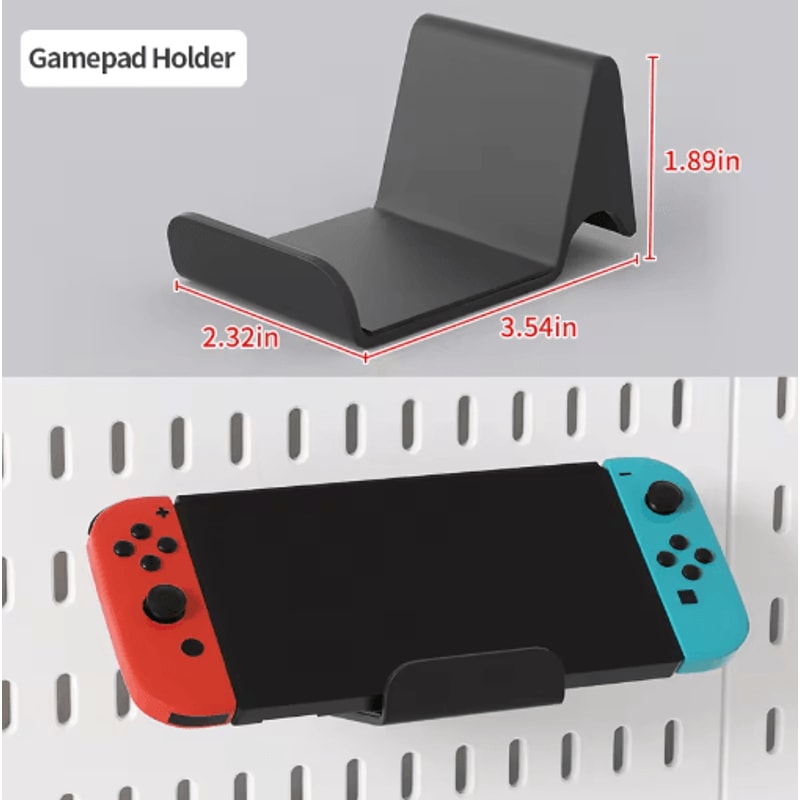 Gaming Gear Pegboard No Drill Wall Mounted Storage And Display For Study Gaming Rooms 20