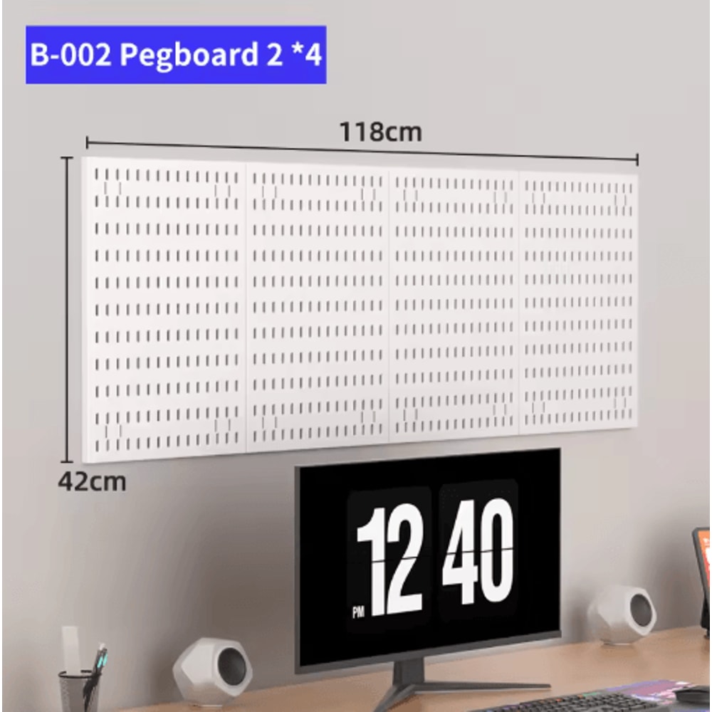 Gaming Gear Pegboard No Drill Wall Mounted Storage And Display For Study Gaming Rooms 24