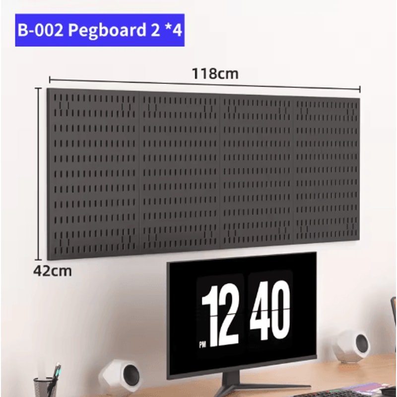 Gaming Gear Pegboard No Drill Wall Mounted Storage And Display For Study Gaming Rooms 27