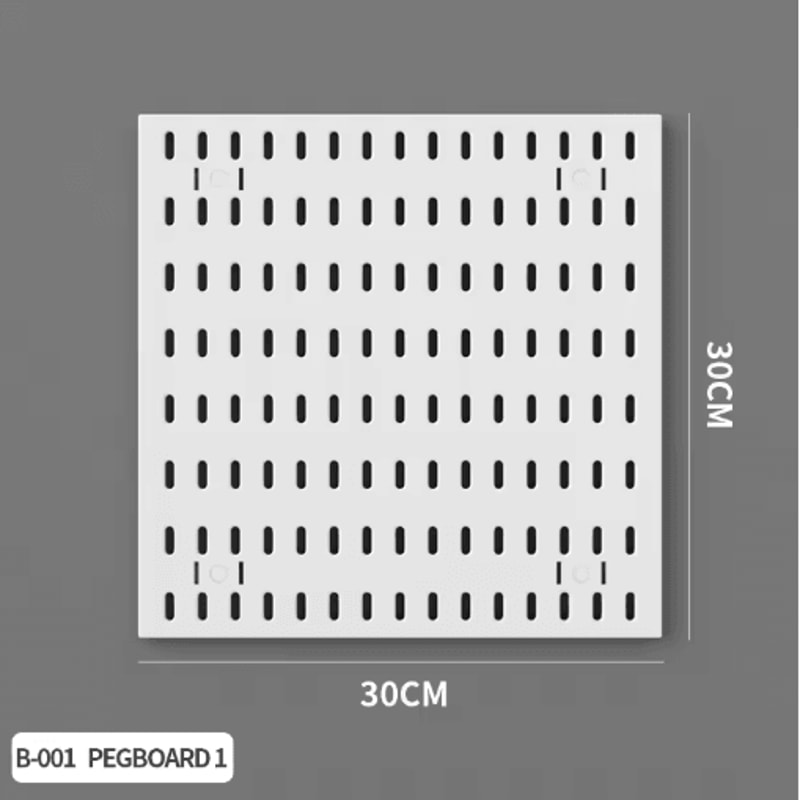 DIY Pegboard Wall Organizer Kit Modular No Drill Hanging Panels For Craft Rooms 23