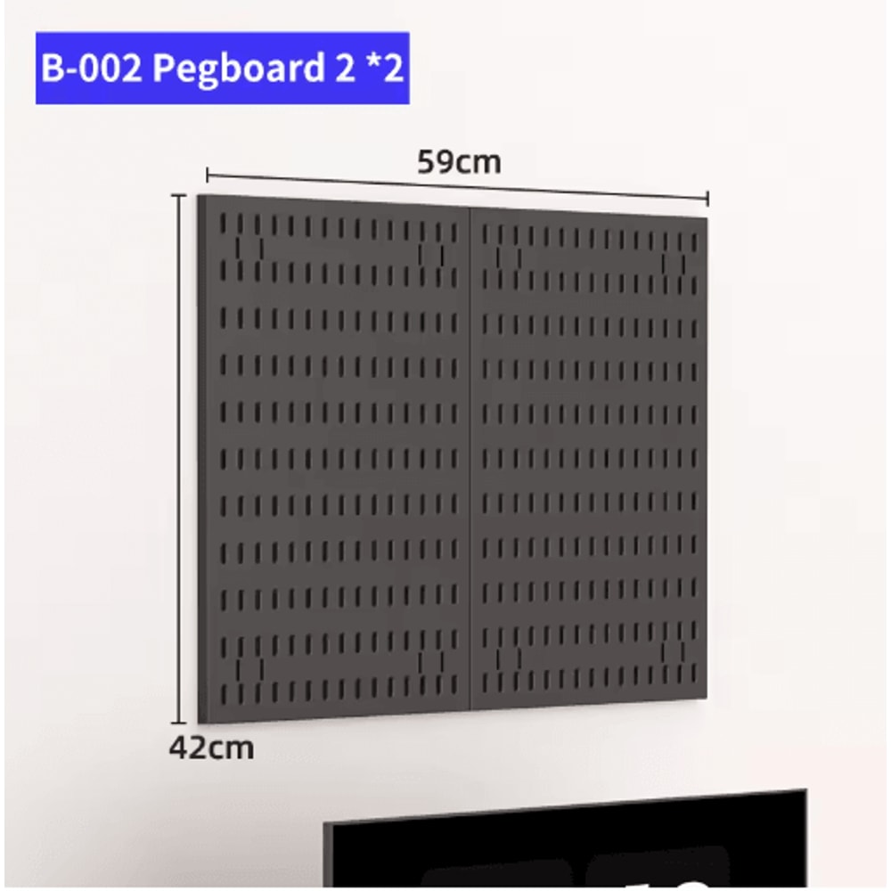 DIY Pegboard Wall Organizer Kit Modular No Drill Hanging Panels For Craft Rooms 25