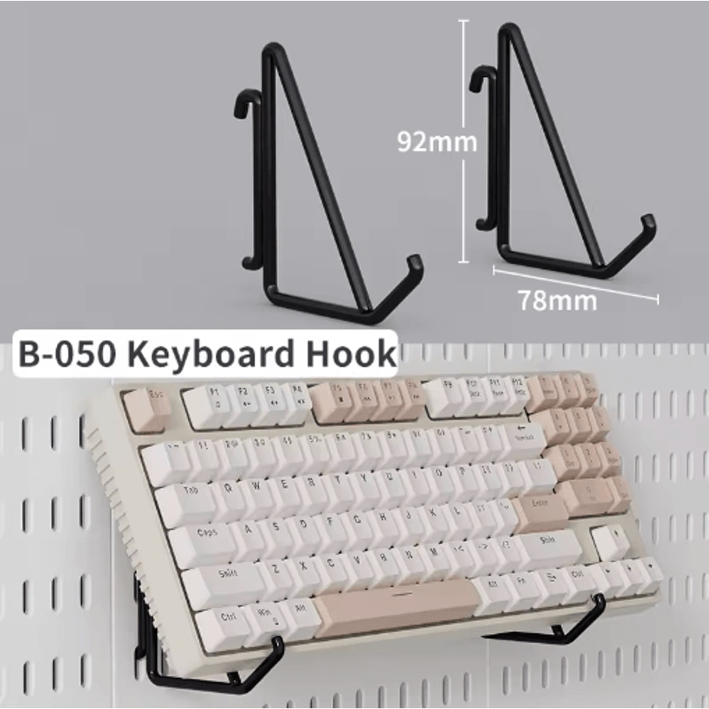 Standing Office Pegboard Storage No Drill Clip On Desktop Rack With DIY Accessories 3