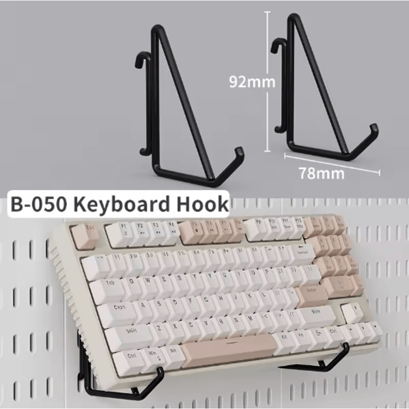 Standing Office Pegboard Storage No Drill Clip On Desktop Rack With DIY Accessories 3