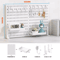 Standing Office Pegboard Storage No Drill Clip On Desktop Rack With DIY Accessories 24