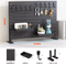 Standing Office Pegboard Storage No Drill Clip On Desktop Rack With DIY Accessories 26