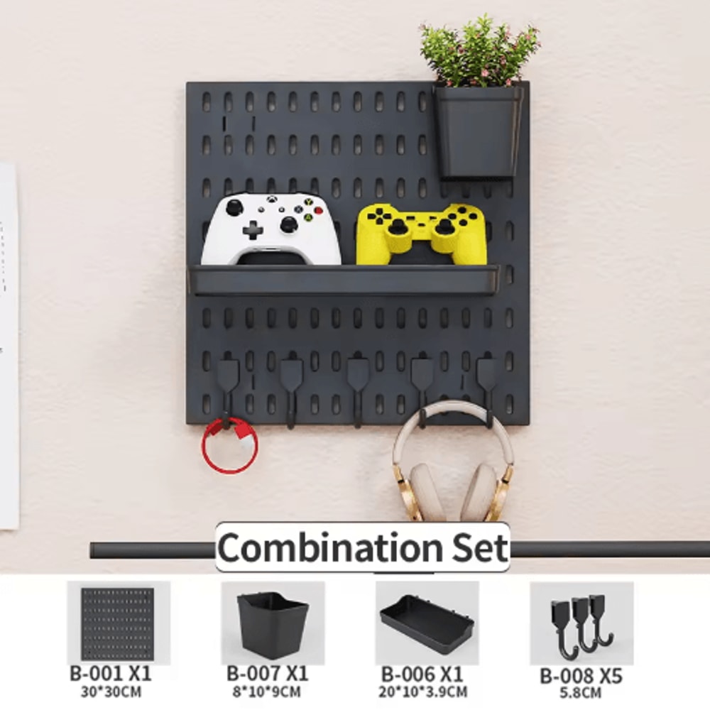 Home Storage Pegboard Gaming Gear Organizer And Figurine Display For Study Gaming Rooms 3