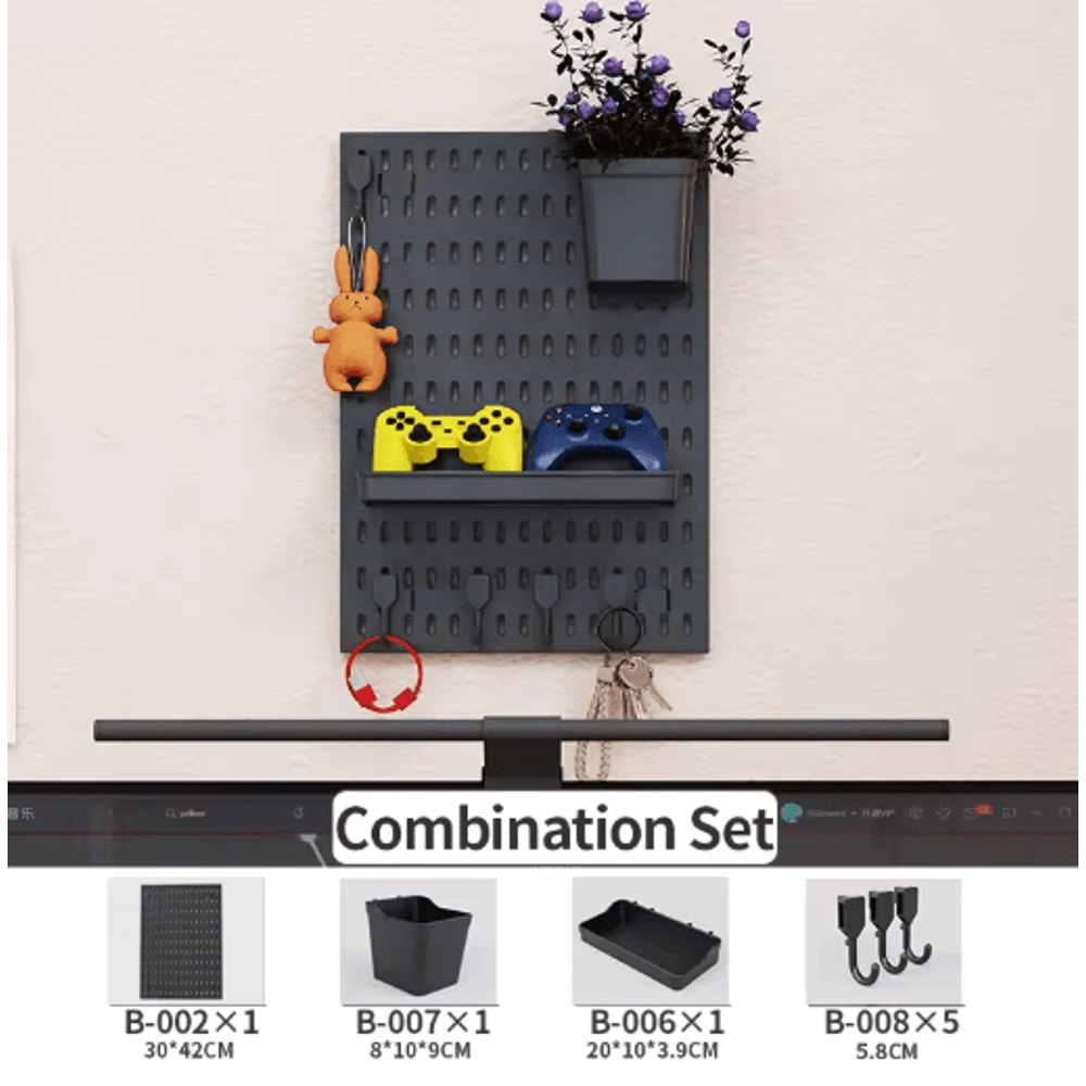 Home Storage Pegboard Gaming Gear Organizer And Figurine Display For Study Gaming Rooms 8