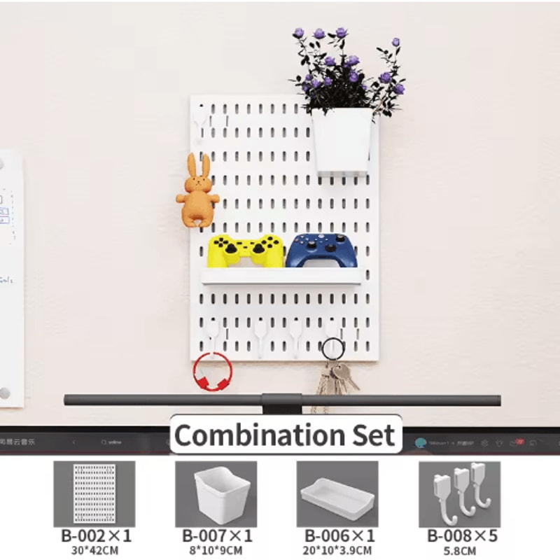 Home Storage Pegboard Gaming Gear Organizer And Figurine Display For Study Gaming Rooms 9