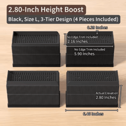 stackable furniture heightening pads heavy duty anti slip risers for tables chairs and beds