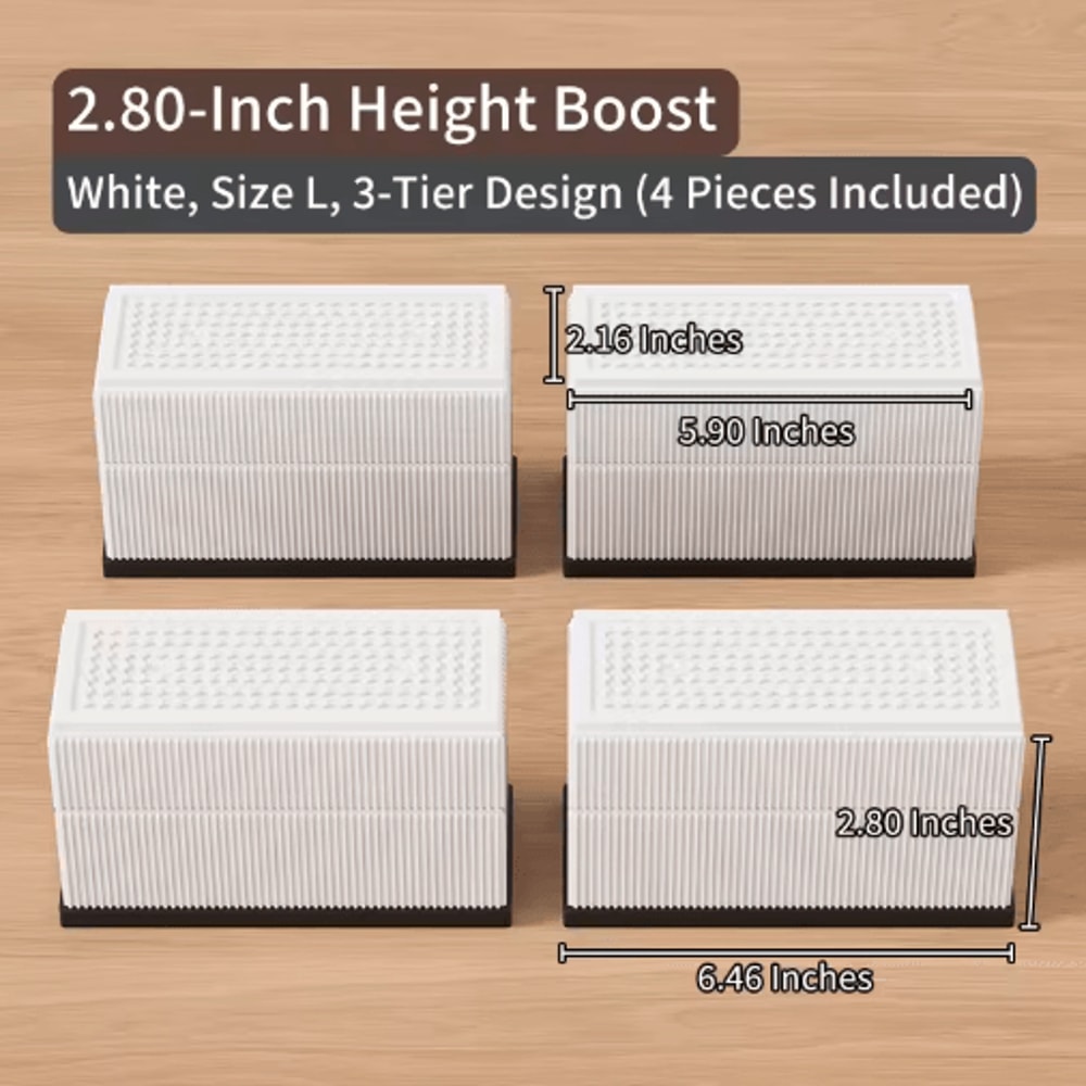 Stackable Furniture Heightening Pads Heavy Duty Anti Slip Risers For Tables Chairs And Beds 3