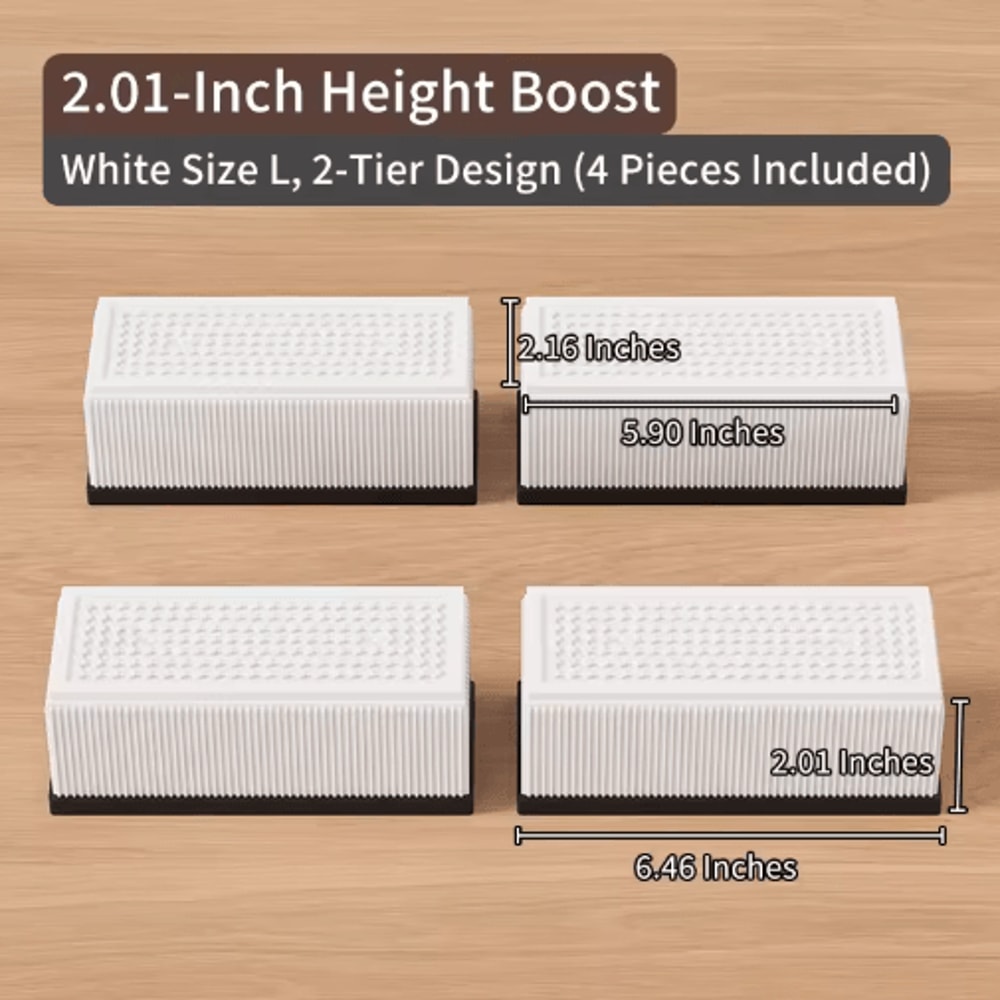 Stackable Furniture Heightening Pads Heavy Duty Anti Slip Risers For Tables Chairs And Beds 4