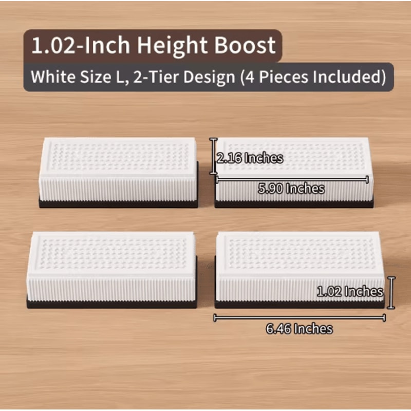 Stackable Furniture Heightening Pads Heavy Duty Anti Slip Risers For Tables Chairs And Beds 5