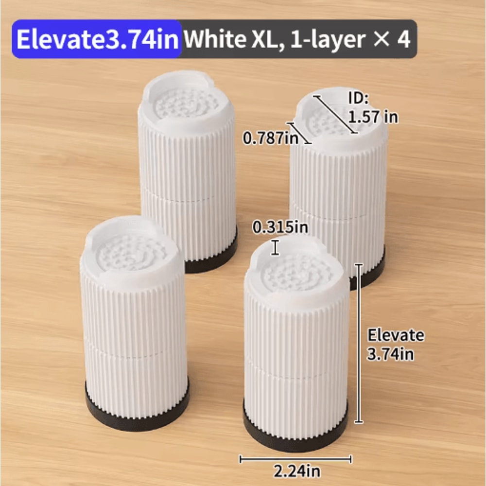 Stackable Furniture Heightening Pads Heavy Duty Anti Slip Risers For Tables Chairs And Beds 6