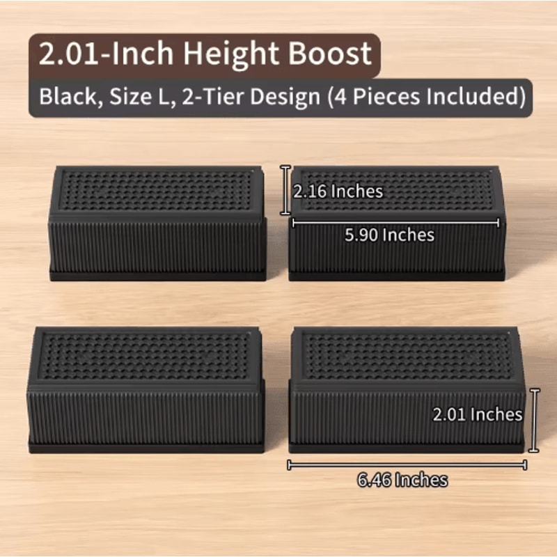 Stackable Furniture Heightening Pads Heavy Duty Anti Slip Risers For Tables Chairs And Beds 19