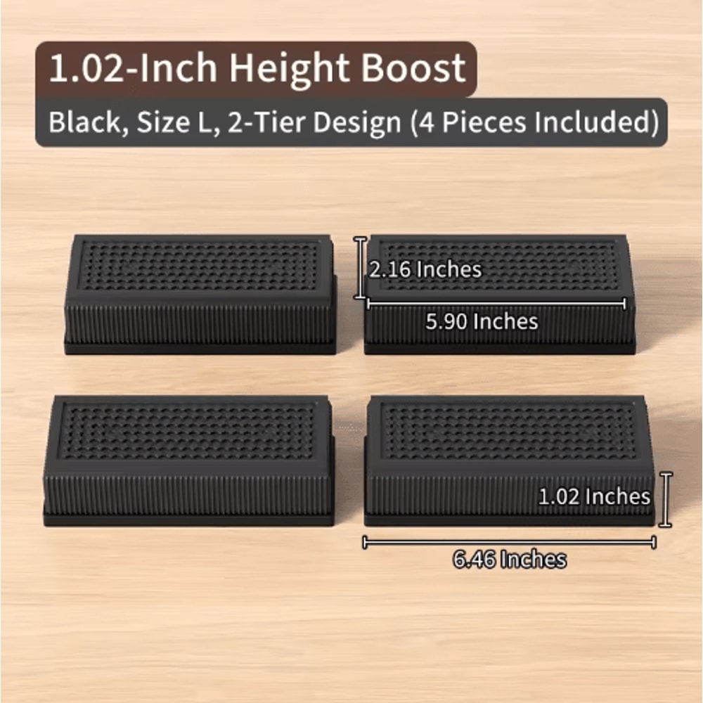 Stackable Furniture Heightening Pads Heavy Duty Anti Slip Risers For Tables Chairs And Beds 20