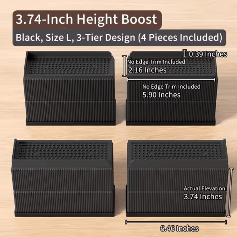 Stackable Furniture Heightening Pads Heavy Duty Anti Slip Risers For Tables Chairs And Beds 21