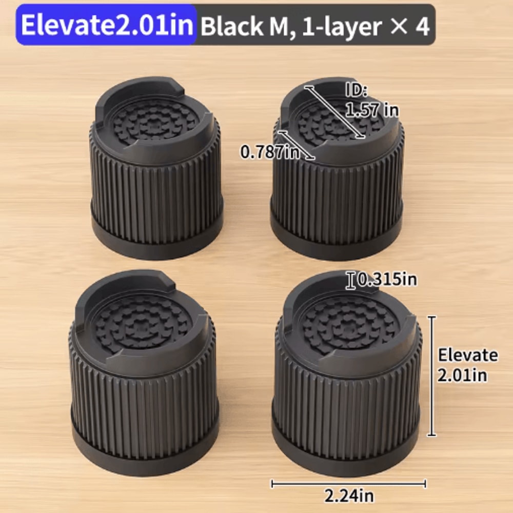 Stackable Furniture Heightening Pads Heavy Duty Anti Slip Risers For Tables Chairs And Beds 24