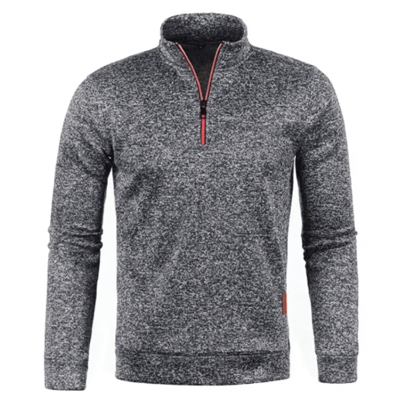Mens Half Zip Pullover Sweatshirt Long Sleeve Solid Color Turtleneck Streetwear Jacket 4