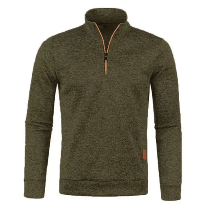 Mens Half Zip Pullover Sweatshirt Long Sleeve Solid Color Turtleneck Streetwear Jacket 7