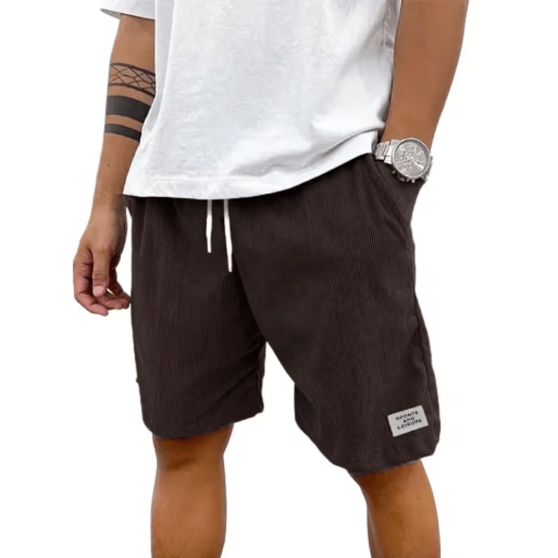 Mens Corduroy Casual Shorts Lightweight Summer Sweat Shorts For Streetwear And Beach 3