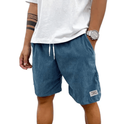 mens corduroy casual shorts lightweight summer sweat shorts for streetwear and beach